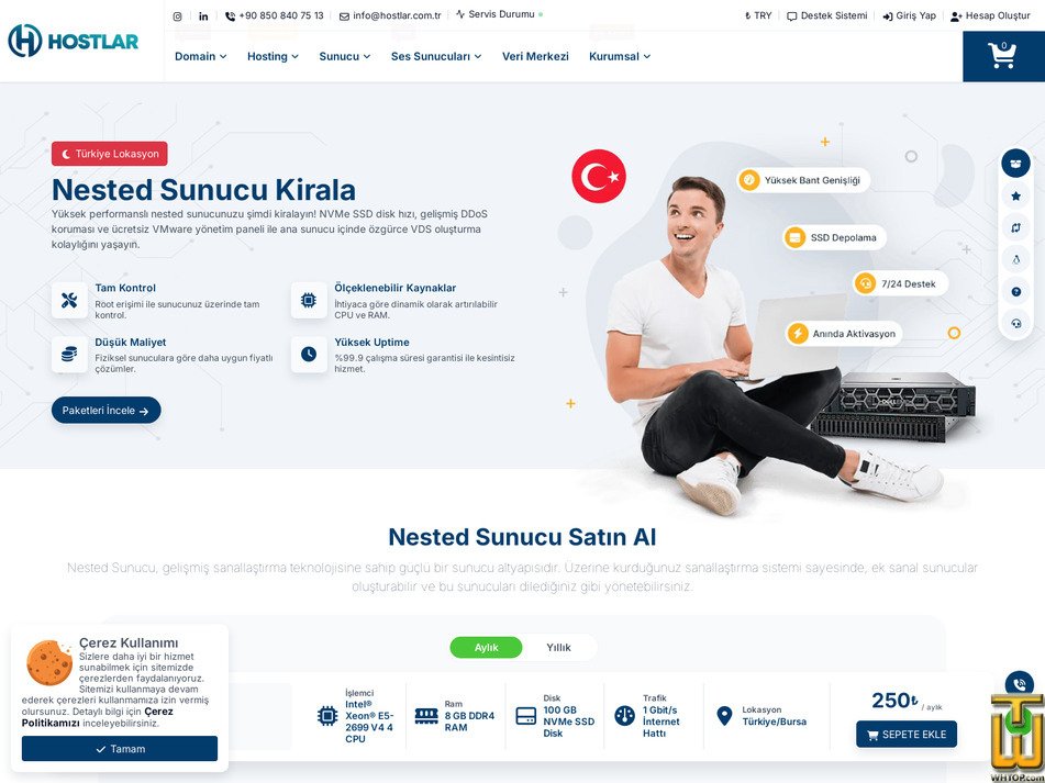 screenshot of Nested 5 from hostlar.com.tr