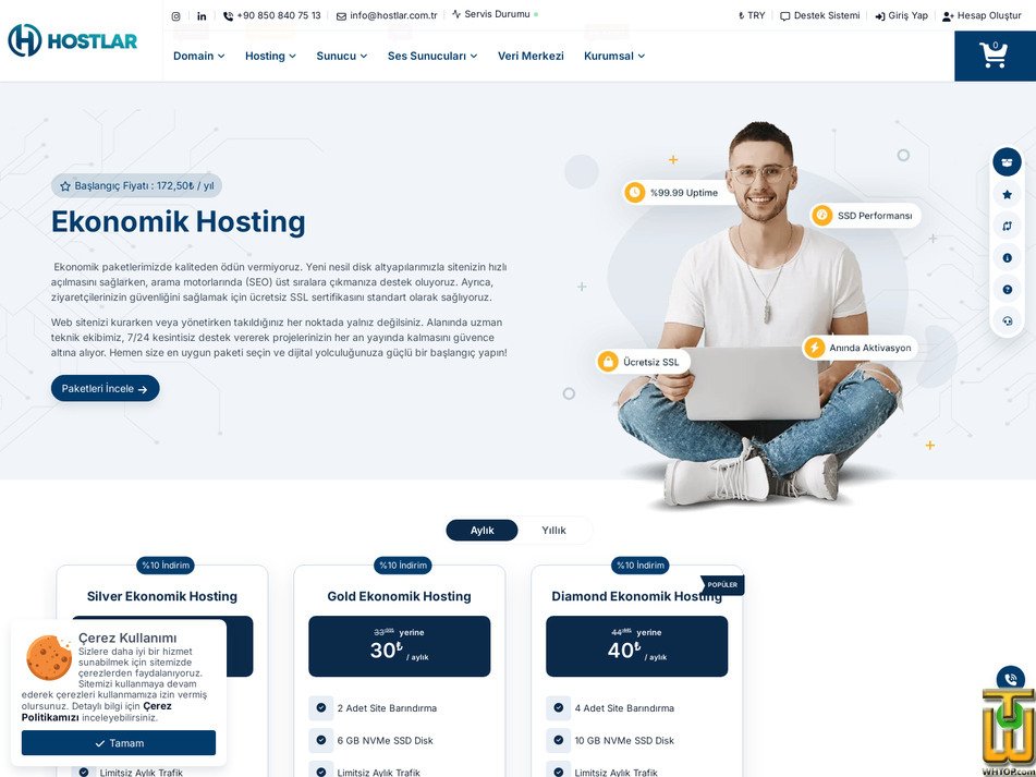 Taken on 23 September, 2026 screenshot of Silver Ekonomik Hosting from hostlar.com.tr