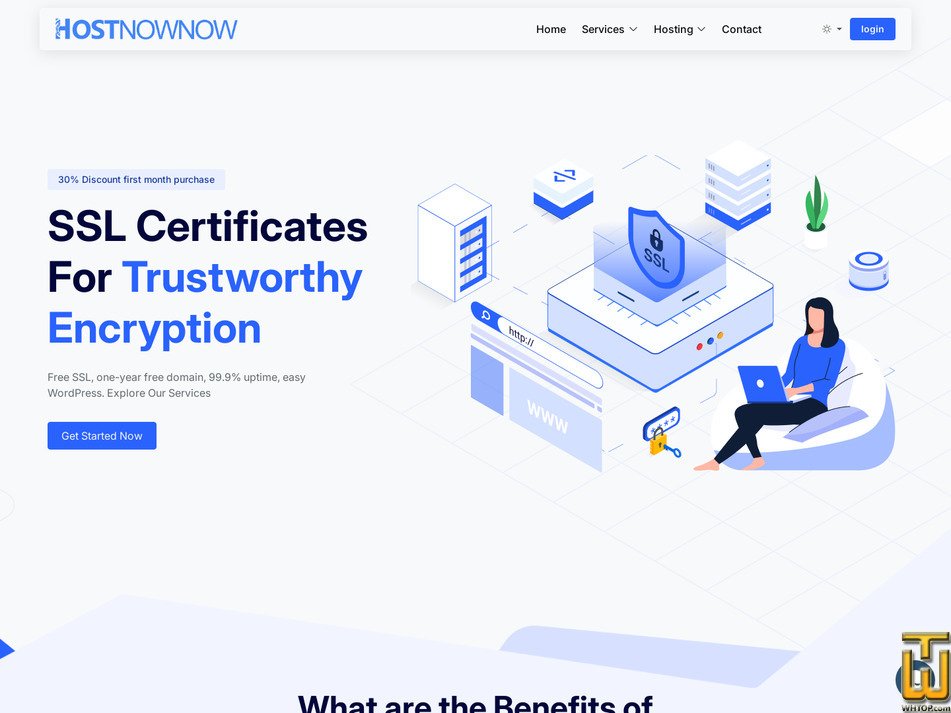 Taken on 21 April, 2026 screenshot of Positive SSL from hostnownow.com