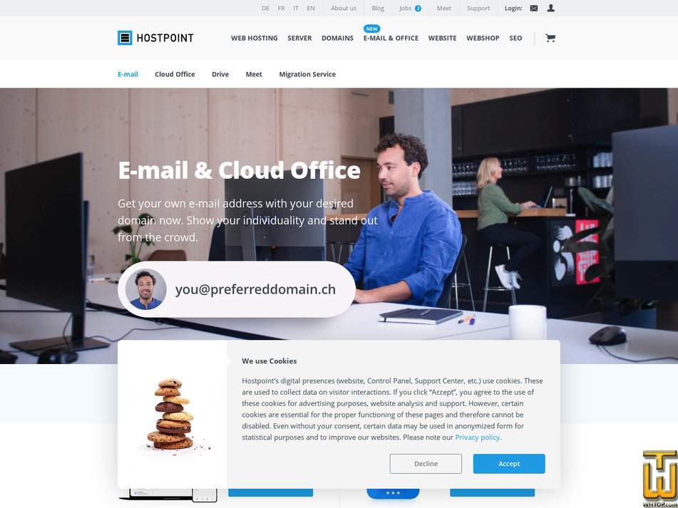 Taken on 4 May, 2026 screenshot of Cloud Office Basic from hostpoint.ch
