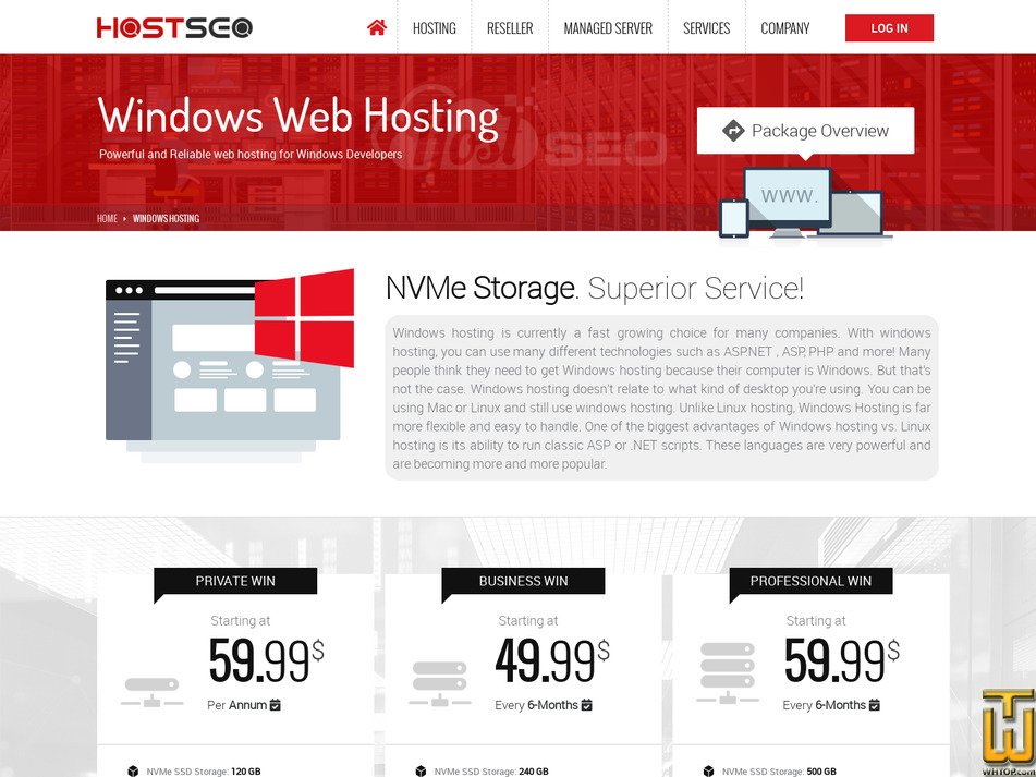 Taken on 29 January, 2026 screenshot of PROFESSIONAL WIN from hostseo.com