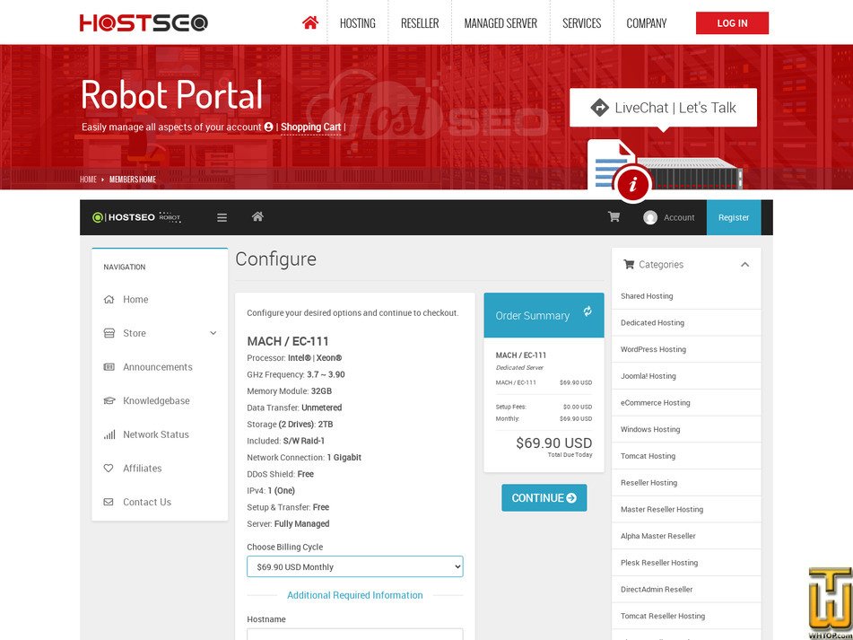 Taken on 29 January, 2026 screenshot of MACH from hostseo.com