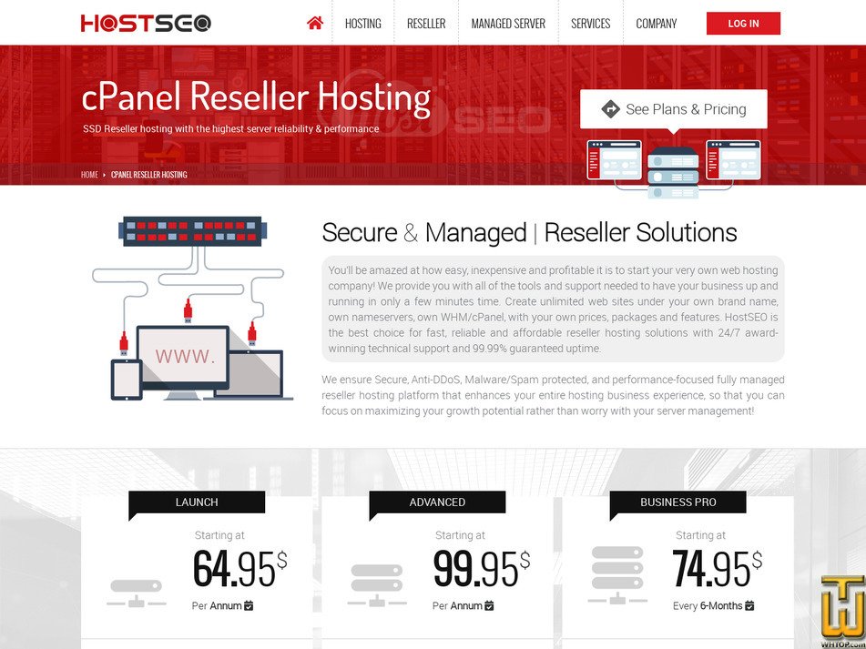 screenshot of Business PRO from hostseo.com