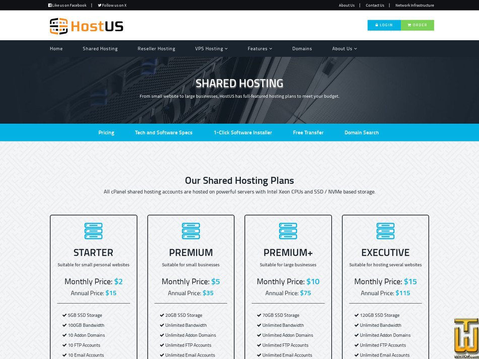 Taken on 24 August, 2026 screenshot of Premium from hostus.us
