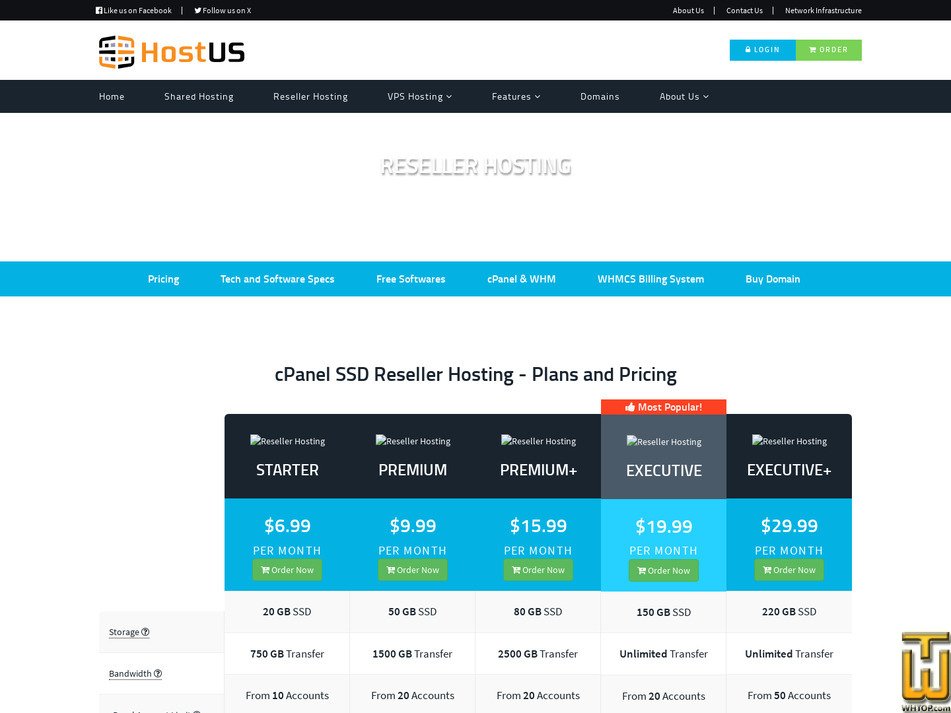 screenshot of Starter from hostus.us