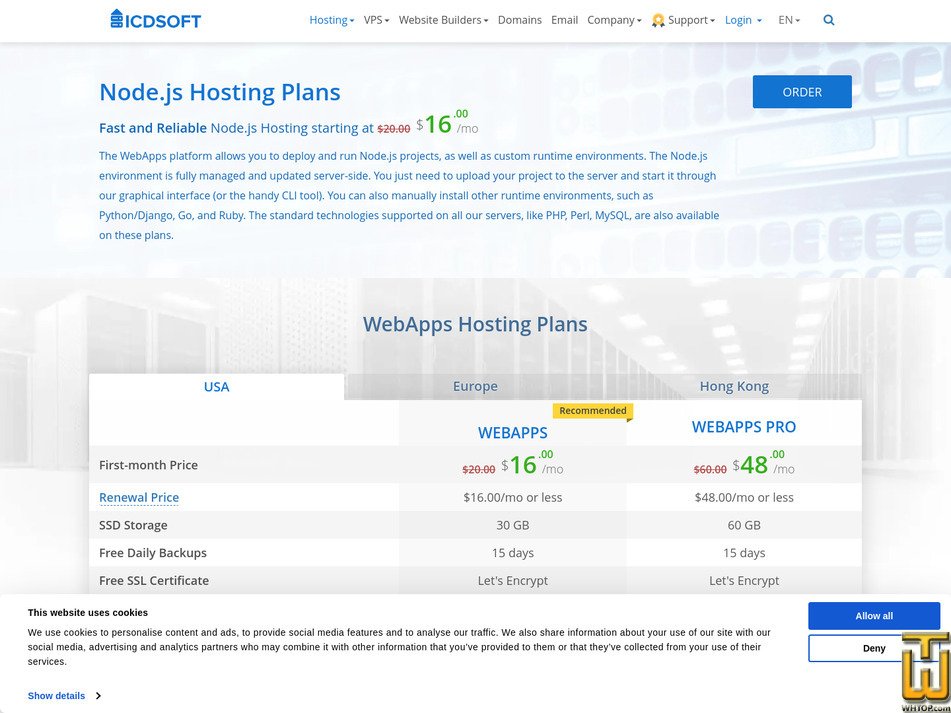 screenshot of WebApps Pro from icdsoft.com