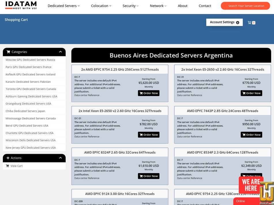 screenshot of AR - Intel Xeon Gold 5215 2.50 GHz from idatam.com