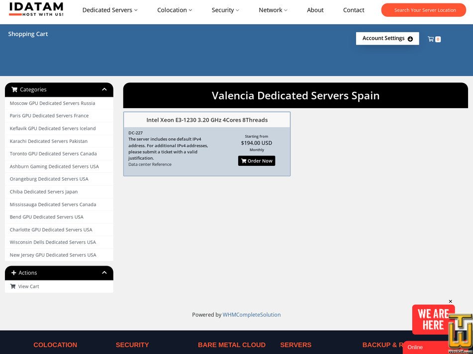 screenshot of ES - Intel Xeon E3-1230 3.20 GHz from idatam.com