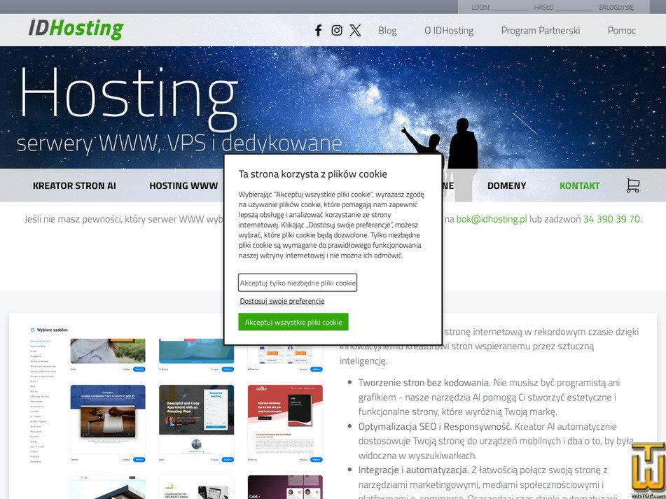 screenshot of Orange Server from idhosting.pl