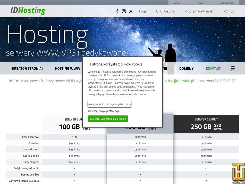 Taken on 16 September, 2026 screenshot of Black Server from idhosting.pl