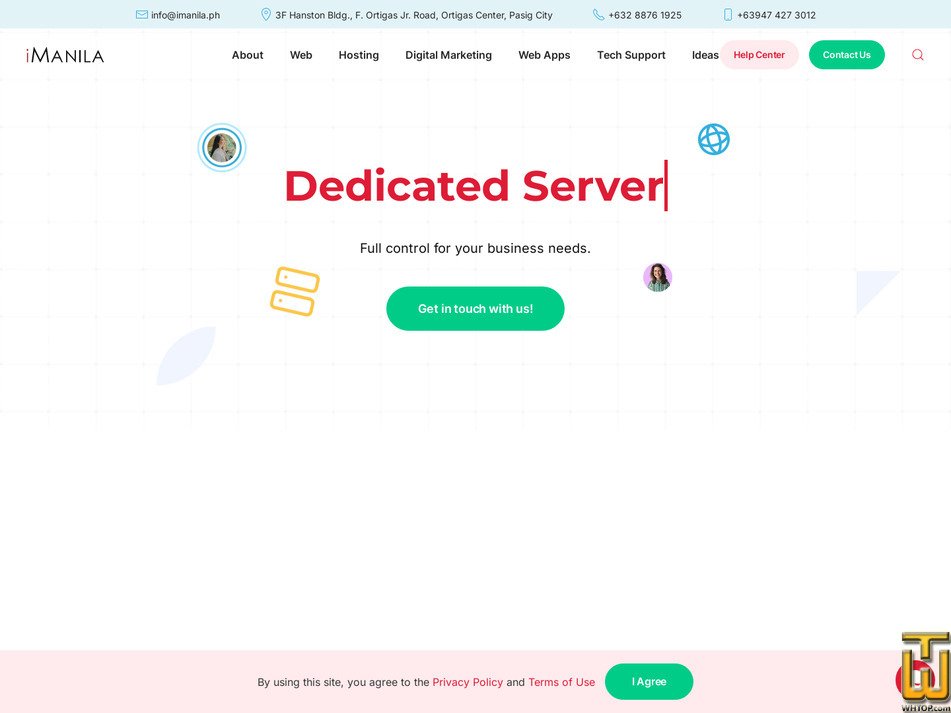 Taken on 5 March, 2026 screenshot of Dedicated Server Hosting from imanila.ph