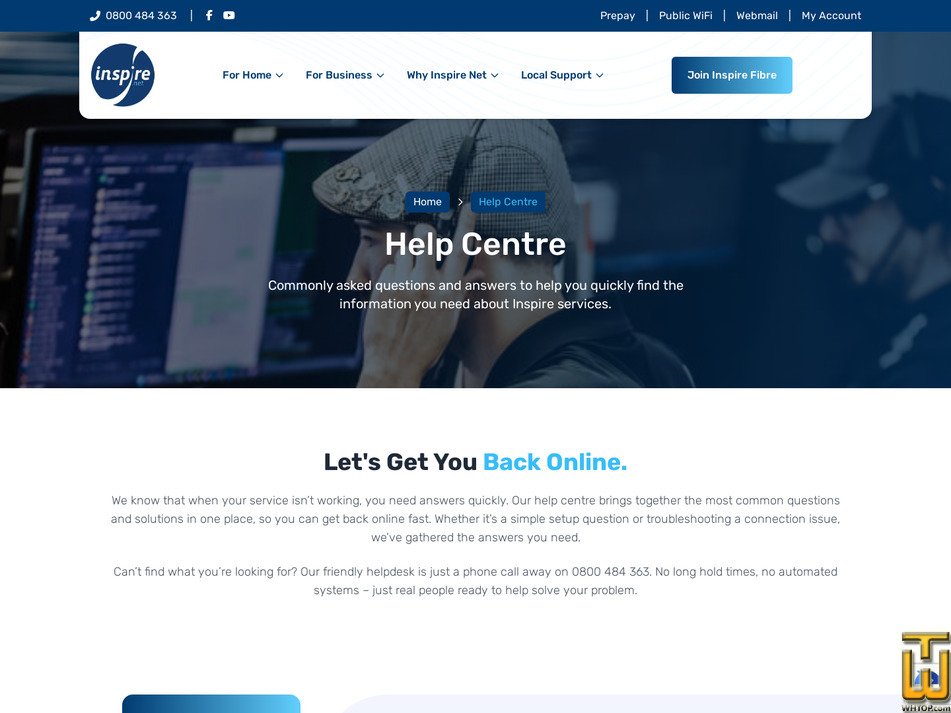 screenshot of Server Co-location from inspire.net.nz