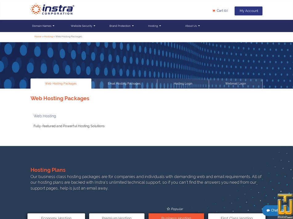 screenshot of Economy from instra.com