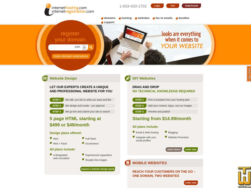 Taken on 2 October, 2026 screenshot of 5-page HTML Website Design from internethosting.com
