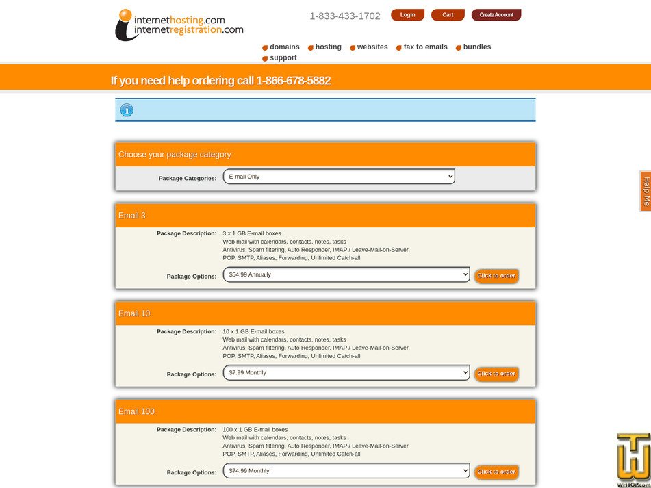 screenshot of Sync 100 from internethosting.com
