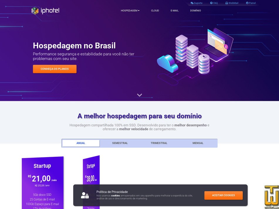 Taken on 30 July, 2026 screenshot of Startup from iphotel.com.br
