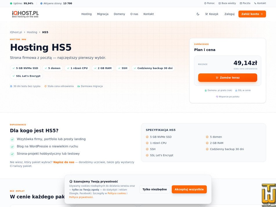 Taken on 11 September, 2026 screenshot of HS5 from iqhost.pl