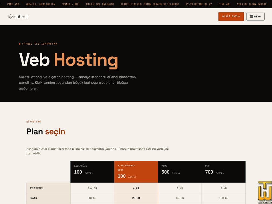 screenshot of Starter from istihost.net