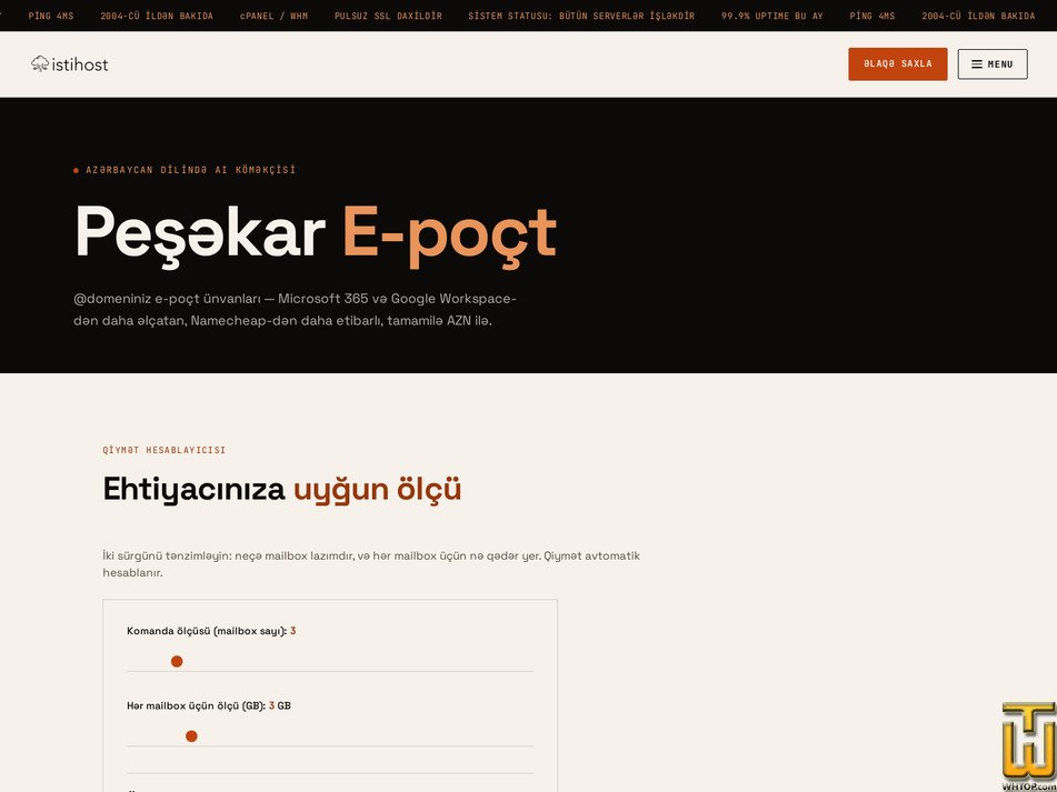 Taken on 9 September, 2026 screenshot of Professional Email from istihost.net