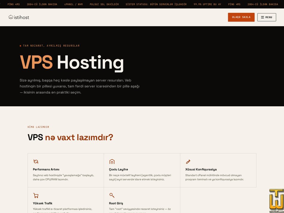 Taken on 9 September, 2026 screenshot of VPS 18 from istihost.net