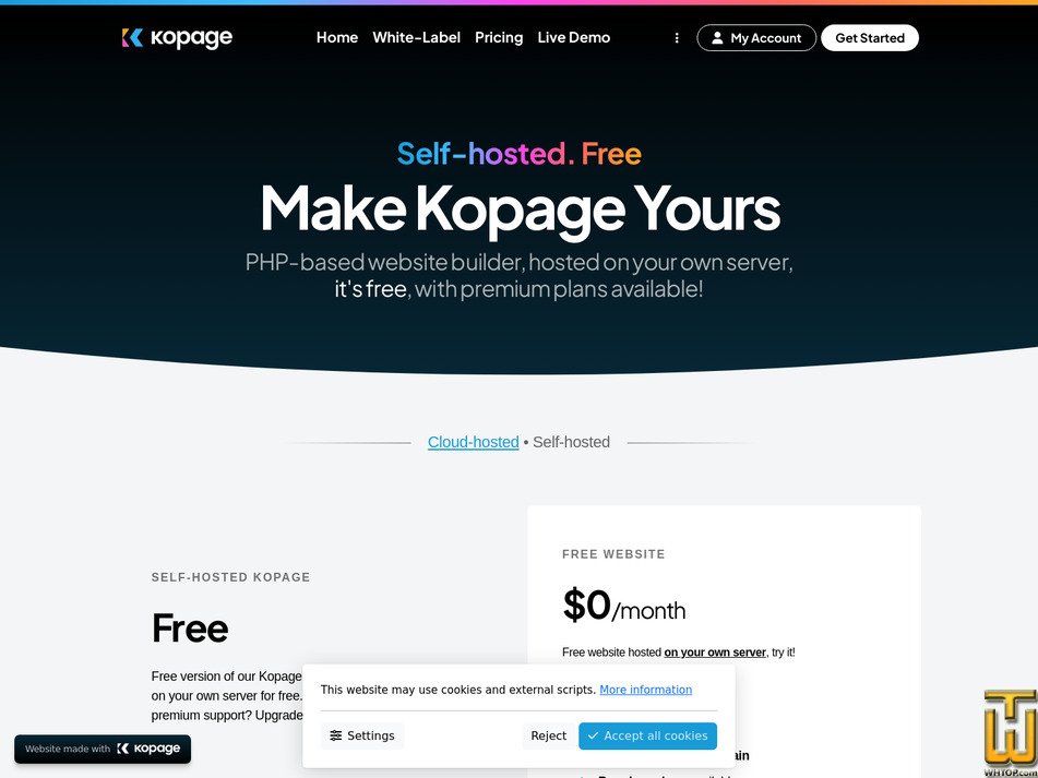 Taken on 9 April, 2026 screenshot of Basic Website from kopage.com