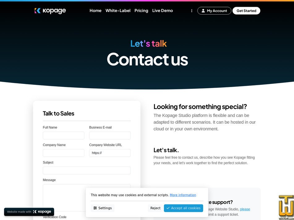 Taken on 9 April, 2026 screenshot of Enterprise from kopage.com