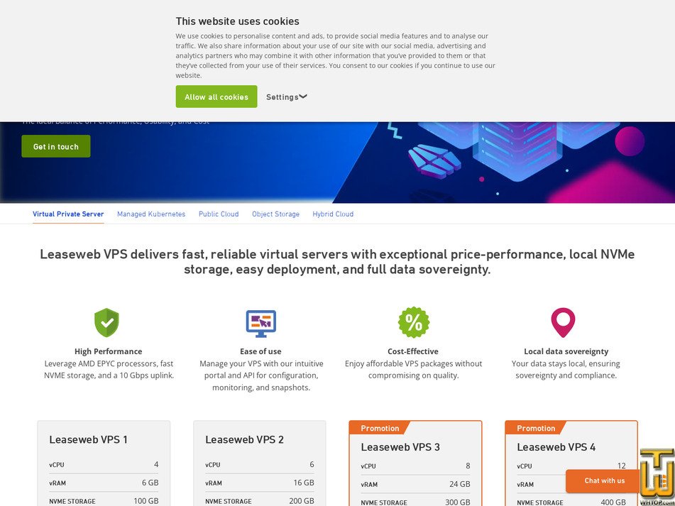 Taken on 30 January, 2026 screenshot of VPS 1 from leaseweb.com