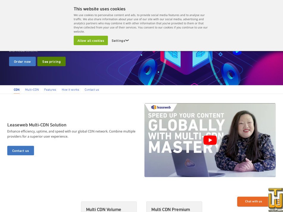 Taken on 30 January, 2026 screenshot of Multi-CDN Volume 50 TB from leaseweb.com
