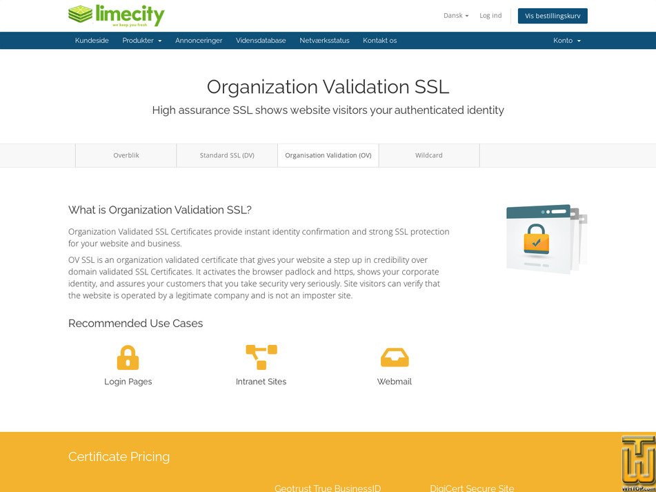 Taken on 6 May, 2026 screenshot of DigiCert Secure Site from limecity.dk