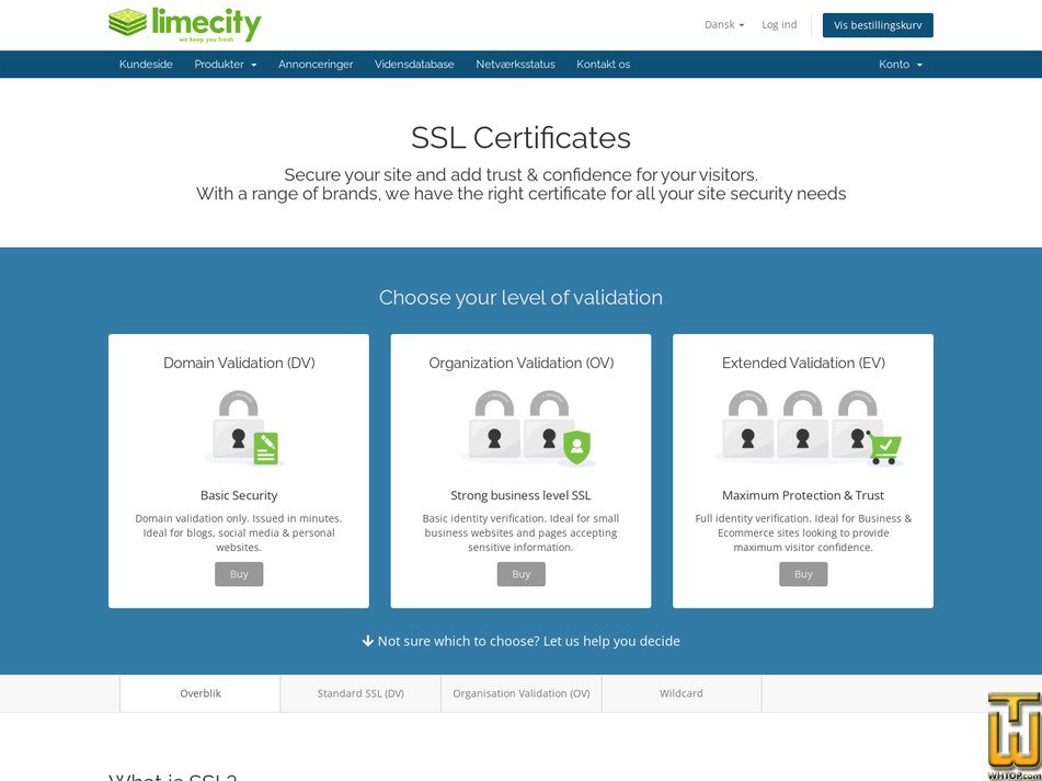 Taken on 6 May, 2026 screenshot of RapidSSL from limecity.dk