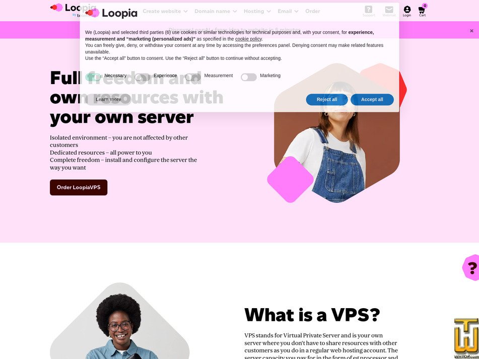 Taken on 27 April, 2026 screenshot of LoopiaVPS from loopia.se