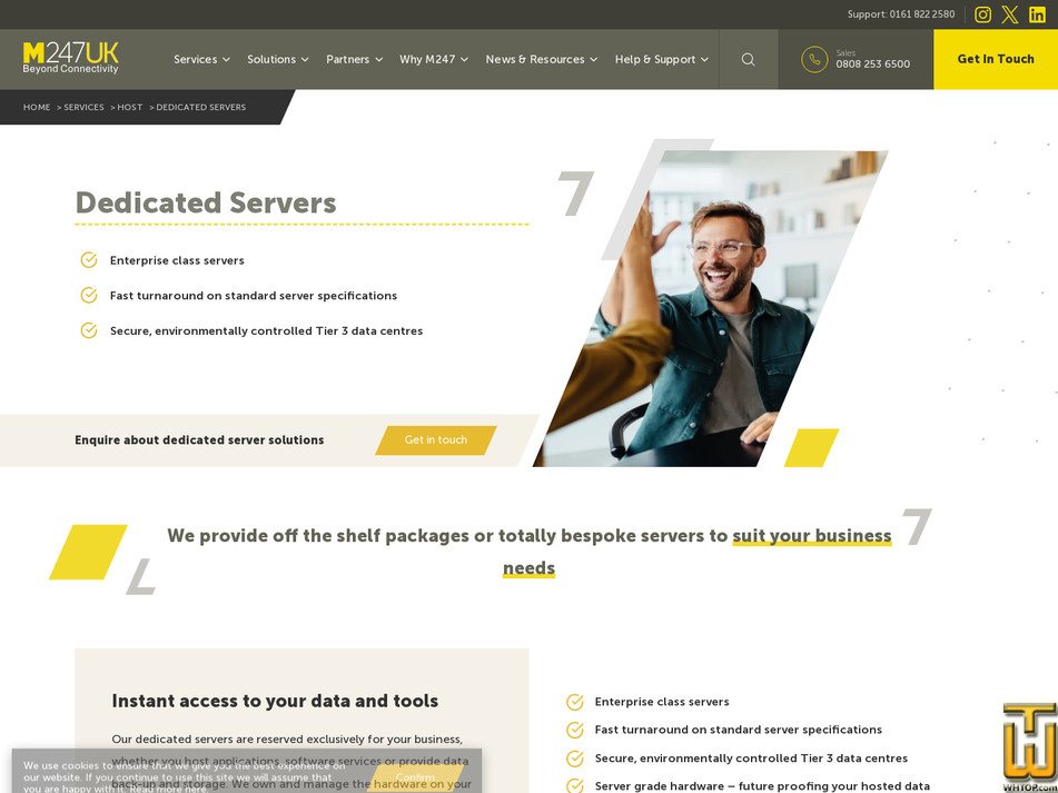 screenshot of Storage Intro from m247.com
