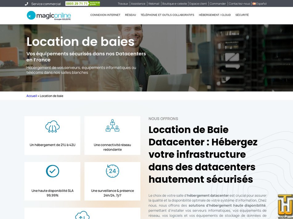 Taken on 13 January, 2026 screenshot of 1 Rack 42U 2kVA from magic.fr