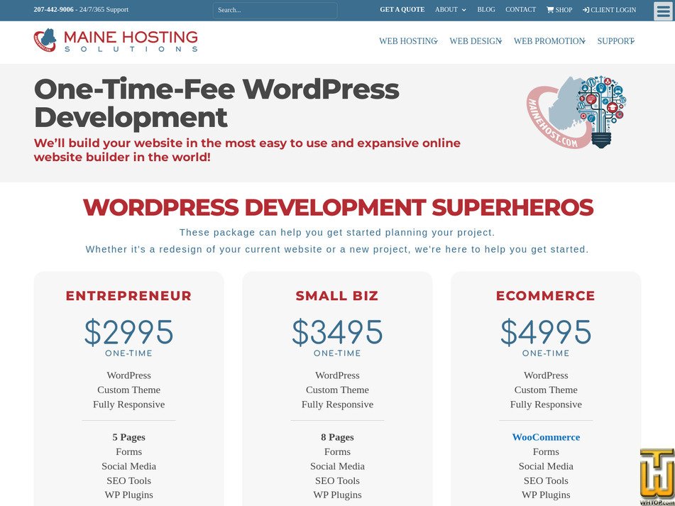 Taken on 13 May, 2026 screenshot of SMALL BIZ from mainehost.com