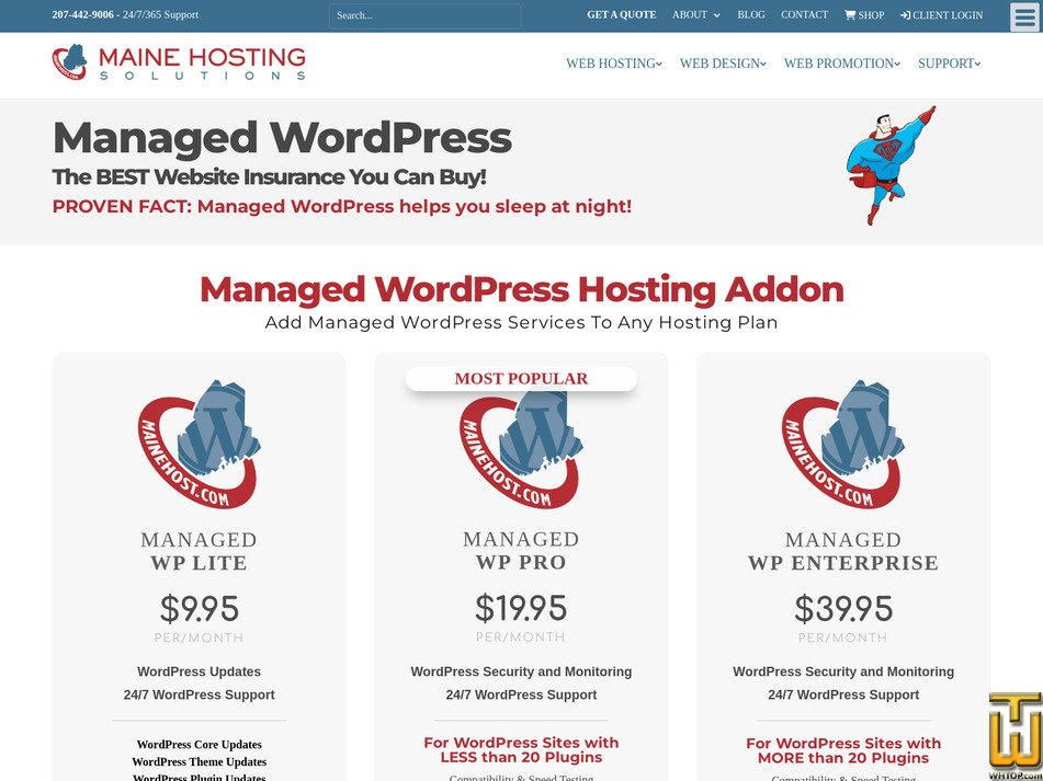 Taken on 13 May, 2026 screenshot of Super User Hosting Plan from mainehost.com