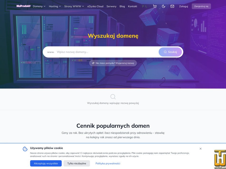 screenshot of .com from mcprodukt.pl