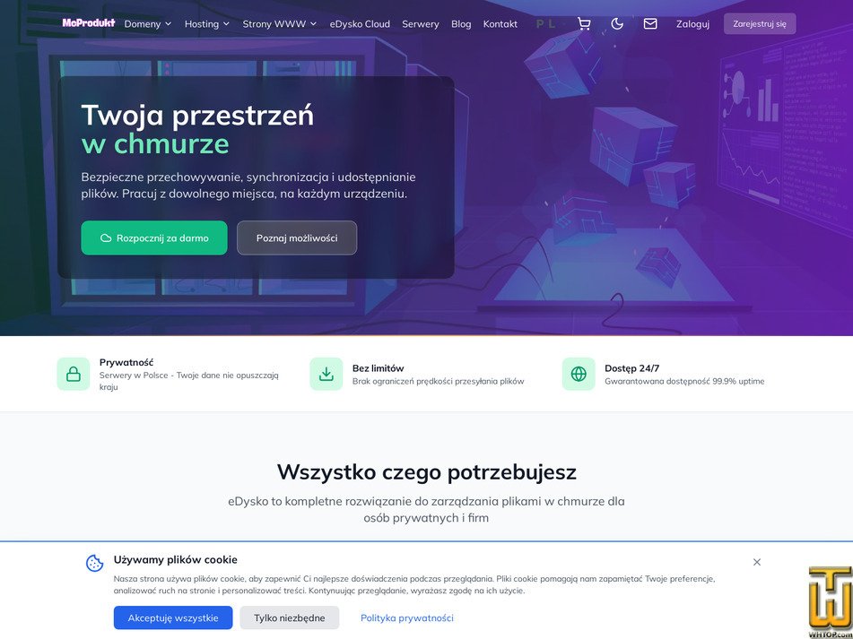 Taken on 15 September, 2026 screenshot of eDysko 100 GB from mcprodukt.pl