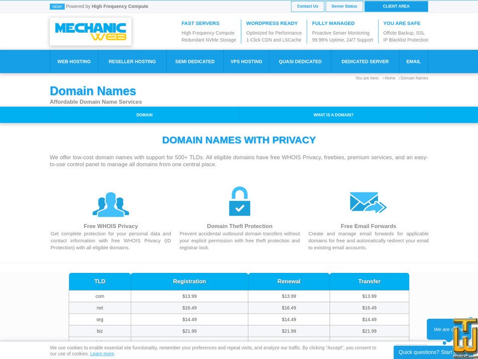 Taken on 1 September, 2026 screenshot of .COM from mechanicweb.com