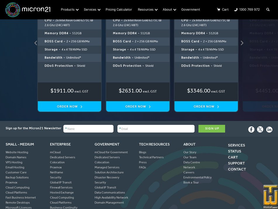 screenshot of GPU Server - 2 x NVIDIA A10 from micron21.com