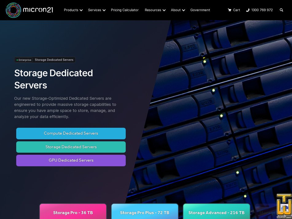 Taken on 19 January, 2026 screenshot of Storage Pro - 36 TB from micron21.com