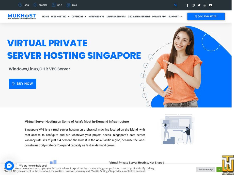 Taken on 2 October, 2026 screenshot of Singapore VPS 1 GB from mukhost.com