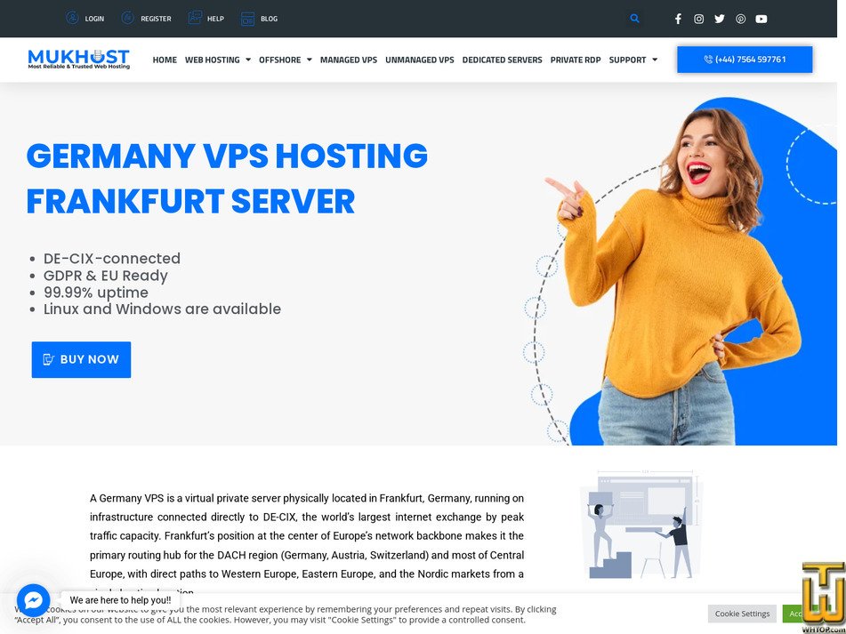 screenshot of Germany VPS 16 GB from mukhost.com