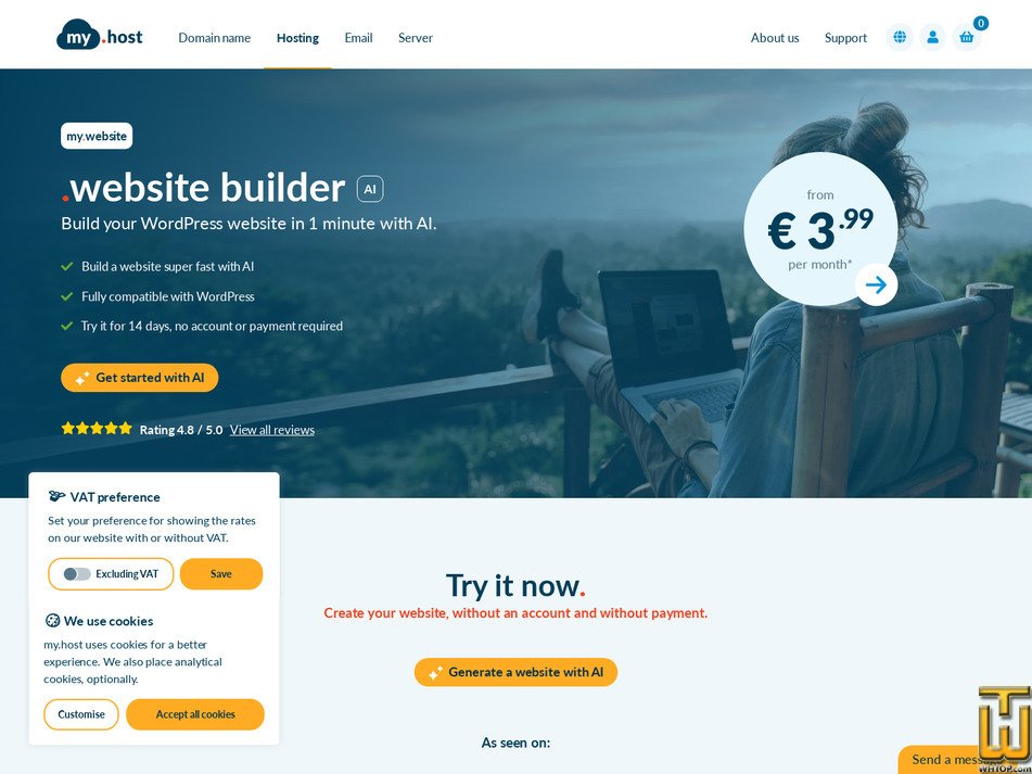Taken on 2 October, 2026 screenshot of MyWebsite Pro from my.host