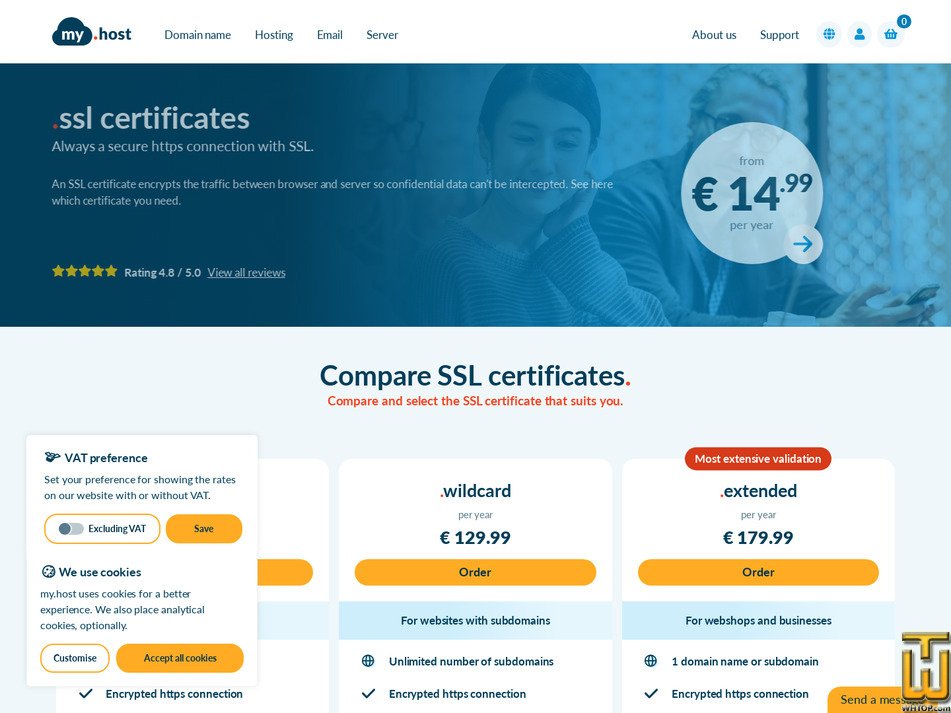 Taken on 2 October, 2026 screenshot of Domain from my.host