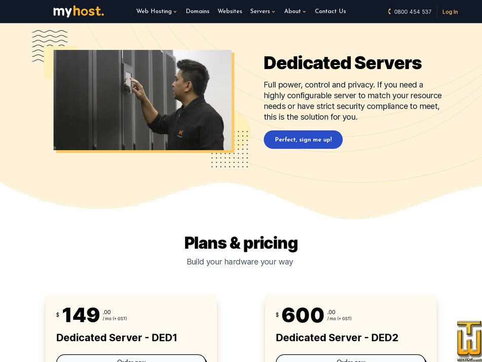 Taken on 4 February, 2026 screenshot of Dedicated Server - DED2 from myhost.nz