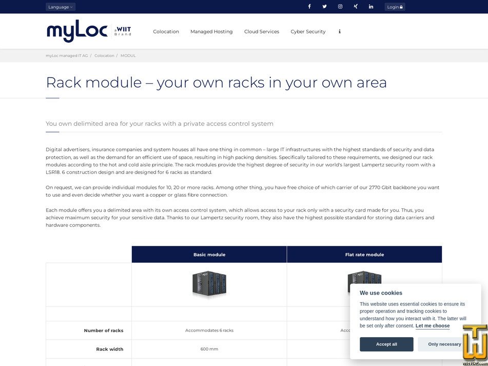 Taken on 10 August, 2026 screenshot of Basic Module from myloc.de