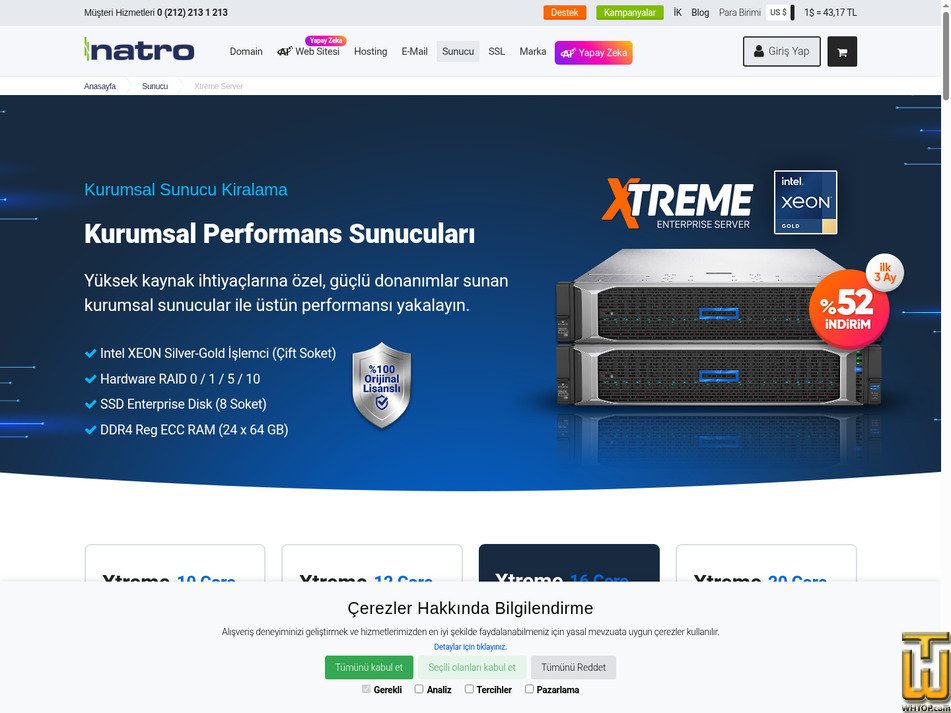 screenshot of Xtreme 12 Core from natro.com