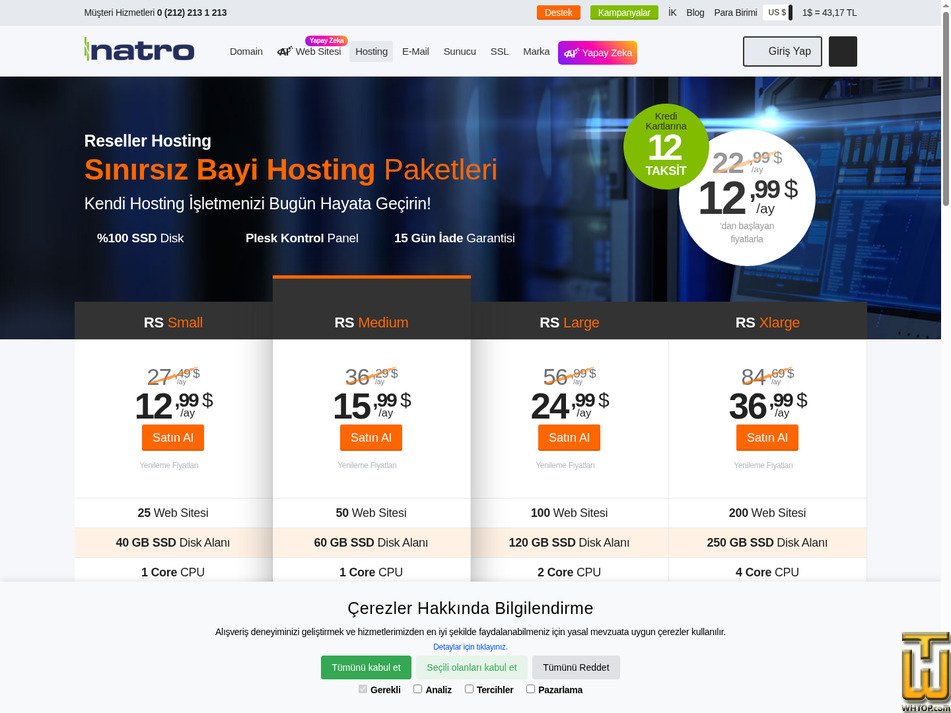 screenshot of RS Xlarge from natro.com