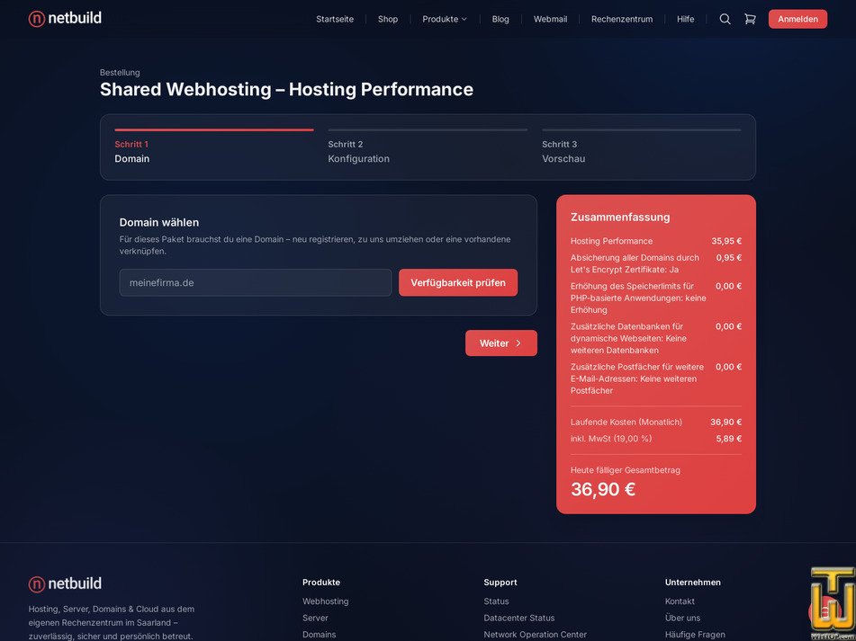 Taken on 11 October, 2026 screenshot of Hosting Performance from netbuild.net