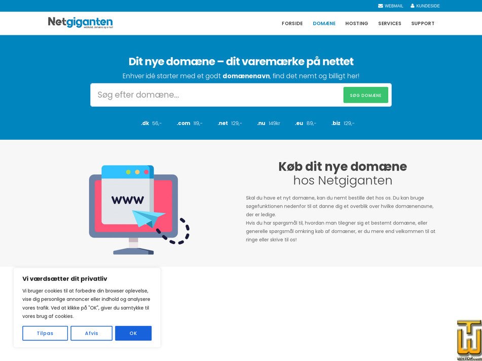 Taken on 5 May, 2026 screenshot of .com from netgiganten.dk